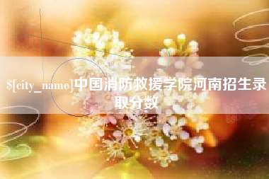 上海中国消防救援学院河南招生录取分数