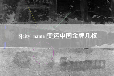 上海奥运中国金牌几枚