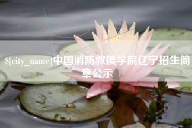 上海中国消防救援学院辽宁招生简章公示