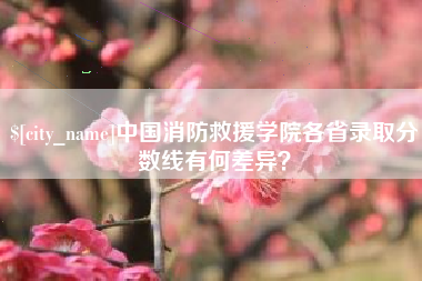 上海中国消防救援学院各省录取分数线有何差异？