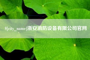 上海浙安消防设备有限公司官网
