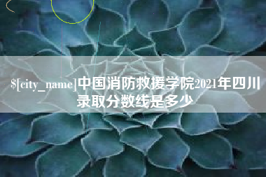 上海中国消防救援学院2021年四川录取分数线是多少