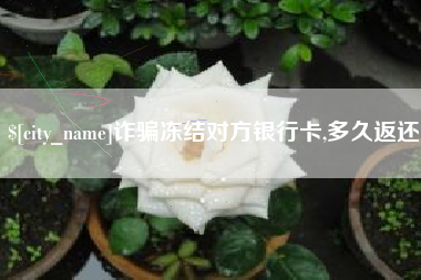 上海诈骗冻结对方银行卡,多久返还