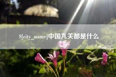 上海中国九关都是什么