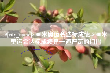 上海5000米奥运会达标成绩-5000米奥运会达标成绩是一道严苛的门槛