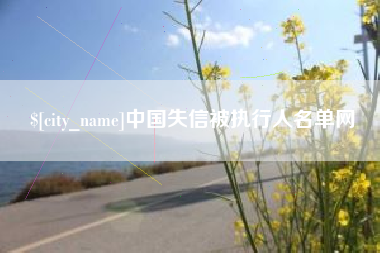 上海中国失信被执行人名单网
