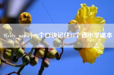 上海一个口诀记住34个省小学课本