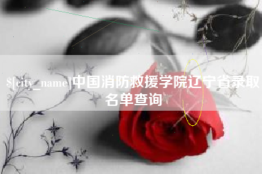 上海中国消防救援学院辽宁省录取名单查询