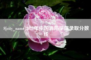上海2021年中国消防学院录取分数线