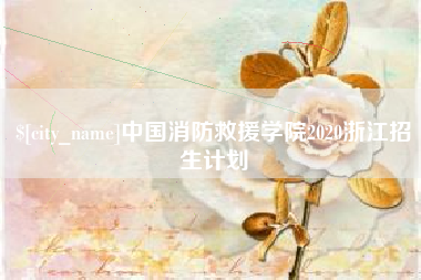 上海中国消防救援学院2020浙江招生计划