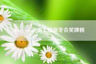 上海第七届亚冬会奖牌榜