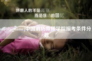 上海中国消防救援学院报考条件分数