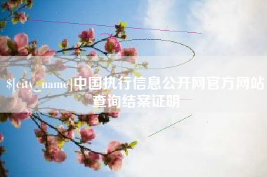 上海中国执行信息公开网官方网站查询结案证明