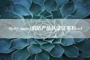 上海消防产品认证证书和cccf