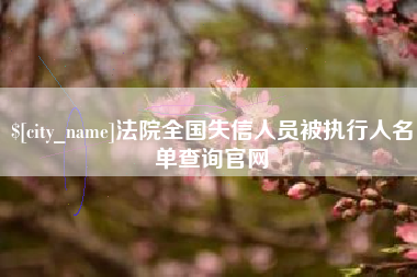 上海法院全国失信人员被执行人名单查询官网