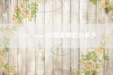 上海中国金牌总共多少