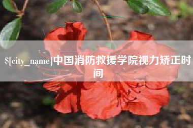 上海中国消防救援学院视力矫正时间