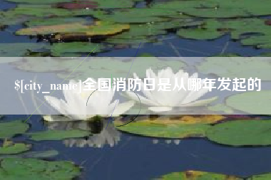 上海全国消防日是从哪年发起的