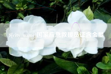 上海国家应急救援员证含金量