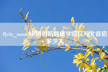上海中国消防救援学院在河北省招多少人