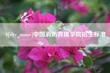 上海中国消防救援学院招生标准