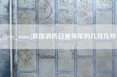 上海我国消防日是每年的几月几号
