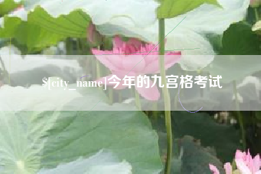 上海今年的九宫格考试