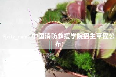上海中国消防救援学院招生章程公布!