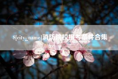 上海消防院校报考条件合集